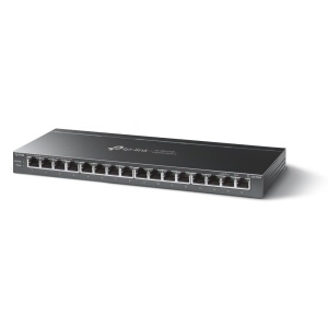 Switch PoE TP-Link TL-SG116P 16-Porturi, 120W, Fara Ventilator, Negru
