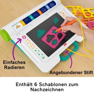Tabla de desen Fisher-Price JDL70 cu LCD, 6 sabloane, pentru copii de la 3 ani - Img 4