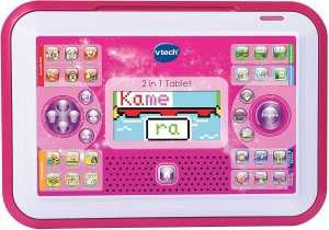 Tableta 2 in 1 VTech Pink Laptop cu 80 de jocuri educative