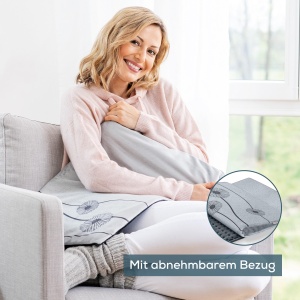 Tampon de incalzire Beurer HK 125 (format XXL, cu 6 niveluri de temperatura, oprire automata si comutator LED, spalabil la masina), gri, 1 bucata (pachet de 1), 60 x 40 cm - Img 3