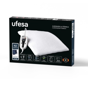 Tampon termic electric Ufesa Flexy Heat N2 46 x 34 cm 100 W 4 setari de temperatura cronometru oprire automata capac textil albastru - Img 5