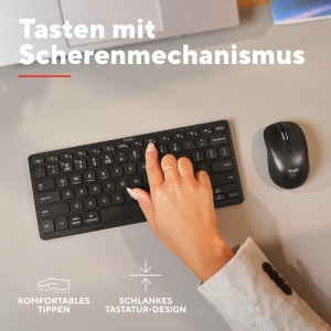 Tastatura Bluetooth Trust Vira, Neagra, Compacta, QWERTZ - Img 4