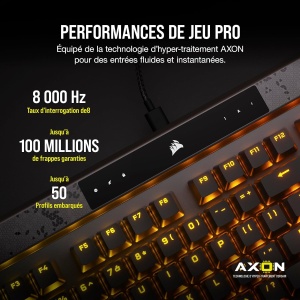 Tastatura de gaming Corsair K70 MAX RGB, mecanica, magnetica, gri - Img 6