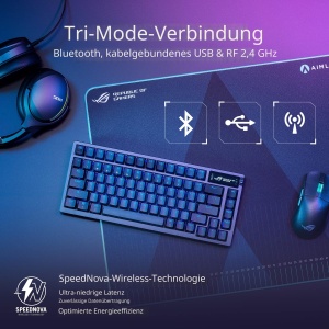 Tastatura Gaming ASUS ROG Azoth, wireless, 75 taste, iluminare RGB - Img 3