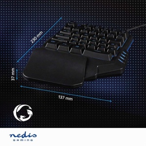 Tastatura Gaming Nedis GKBDS110BK - USB, RGB, Unihand - Img 7