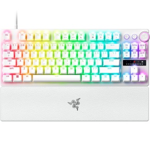 Tastatura Gaming Razer Huntsman V3 Pro Tenkeyless, Alb, PBT, Switch-uri Optice
