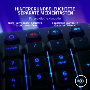 Tastatura Gaming Razer Ornata V3 Tenkeyless, Mecha-Membran, Negru, Iluminare RGB - Img 5
