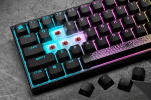 Tastatura mecanica Corsair K65 RGB-LED, Cherry MX Speed, Negru - Img 11