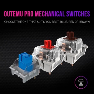 Tastatura mecanica Mars Gaming MKMINIBES, RGB, OUTEMU PRO Blau, Ultra-compacta - Img 4