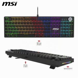 Tastatura mecanica MSI Forge GK320 cu switch-uri rosii, RGB, Hot-Swappable - Img 7
