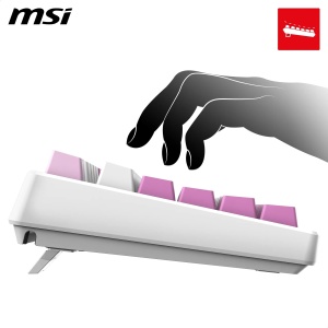 Tastatura mecanica MSI Forge GK600 TKL W Violet FR, switch-uri liniare, RGB, Bluetooth - Img 4