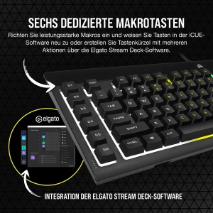 Tastatura Membrana Corsair K55 RGB PRO, Negru, 6 Macro-Taste, IP42 - Img 5