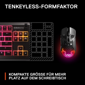 Tastatura pentru jocuri SteelSeries Apex 3 TKL - RGB, USB-A - Factor de forma compact Tenkeyless - Iluminare RGB cu 8 zone - Aspect american (QWERTY) - Img 7