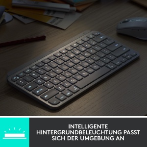 Tastatura Wireless Logitech MX Keys Mini, Bluetooth, Compacta, Gri - Img 5