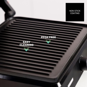 Taurus - Gratar de contact Essential 2600W | Gratar 2 in 1 si plancha | Farfurii 29x23 cm | Fara PFOA | Tava de scurgere pentru grasime | Termostat reglabil | Cool-Touch si blocare a placii - Img 5