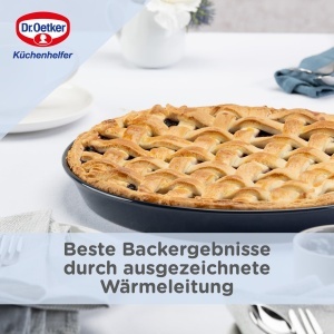 Tava de copt Dr. Oetker Kuchenblech 30 cm Emaila, rezistenta la caldura, albastra - Img 6