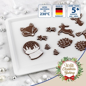 Tava de copt Dr. Oetker White Christmas Baking, 42 x 32 cm, antiaderenta, design de iarna - Img 3