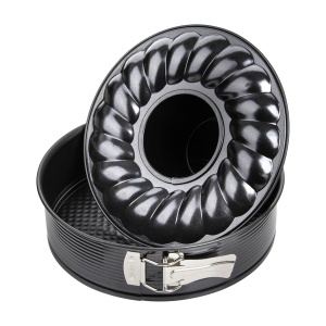 Tava de copt Zenker cu fund detasabil 24 cm, 2 funduri, antiaderenta, neagra