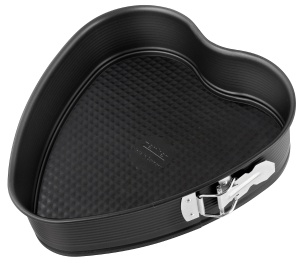 Tava de copt Zenker Heart O 26 cm SPECIAL CREATIVE Forma de copt cu inima Tigaie de marca, pentru coacere cu dragoste, o inima mare pentru persoanele preferate (Culoare: Negru), Cantitate: 1 bucata