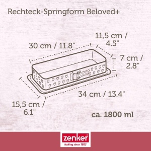 Tava de copt Zenker Konigskuchen 30 cm, cu design in forma de inima, PFAS-free, neagra - Img 4