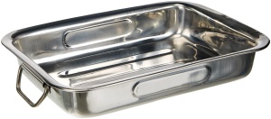 Tava de cuptor Ibili 651425, inox, 25 x 19 x 5.5 cm, argintie