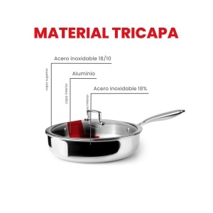Tava de cuptor IBILI 653024, inox, 24 cm, capac transparent - Img 4