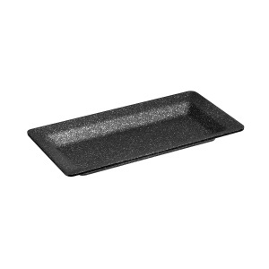 Tava din aluminiu APS 30505, 32,5 x 17,6 cm, Antihaft, Negru-Silver