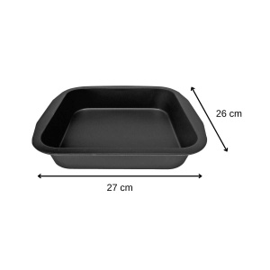 Tava pentru Brownies Zenker 7407, 270x260mm, 1600ml, antiaderenta, neagra - Img 3