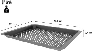 Tava pentru Fritare cu Aer Cald Siemens HZ629070, 60 cm x 45 cm, din Otel Emailat - Img 2