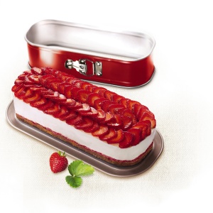 Tava pentru prajituri Tefal 1640314 Delibake, 30 x 11 cm, RosuGri - Img 3