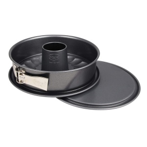 Tava pentru tort Dr. Oetker cu fund plat si inel detasabil, 24 cm, gri - Img 1