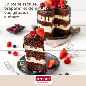 Tava pentru tort Zenker Extra Hoch, 19 cm, 12 cm, otel negru - Img 8