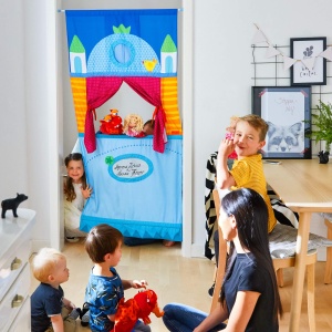 Teatru de usa HABA 7281 pentru copii usor de montat design interactiv - Img 8