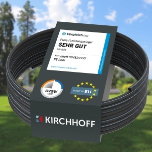 Teava HDPE Kirchhoff pentru irigatii 25 mm x 50 m, certificata DVGW, rezistenta la coroziune