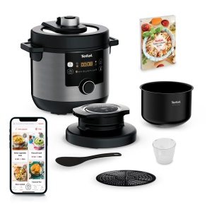 Tefal CY7788 Turbo Cuisine Fry Multicooker oala sub presiune si friteuza cu aer 14 programe automate de gatit capac extra crocant versatil capacitate  - Img 1