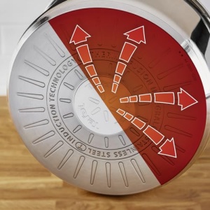 Tefal Ingenio Preference On, set de vase de gatit, 15 bucati, otel inoxidabil, acoperire antiaderenta sigura, stivuibil, economie de spatiu, afisare a temperaturii, inductie, L9749802 - Img 7