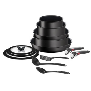 Tefal Ingenio Unlimited pe set de oale si tigai din 13 piese maner detasabil, stivuibil, economie de spatiu, inductie de tigai cu acoperire antiaderenta, manevrare si curatare usoara, L39593