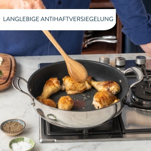 Tefal Jamie Oliver Cooks Classic E30690 Tigaie Servire 30 cm Antiaderenta Compatibila Inductie - Img 6