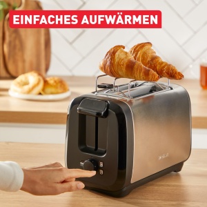 Tefal Subito TT5S1DE0 Toaster Dublu Fante Inox Negru Functie Economisire Energie - Img 5