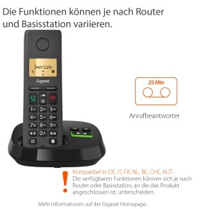 Telefoane fara fir Gigaset Pure 220A Trio functie Call Block agenda 80 contacte negru - Img 2
