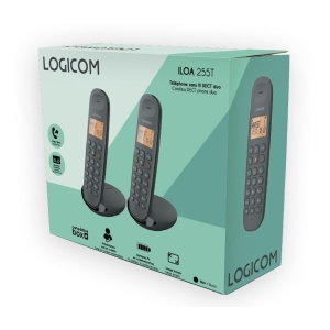 Telefon DECT Logicom Iloa 255T cu 2 Mobilteile, Anrufbeantworter si Freisprechfunktion, Negru - Img 7