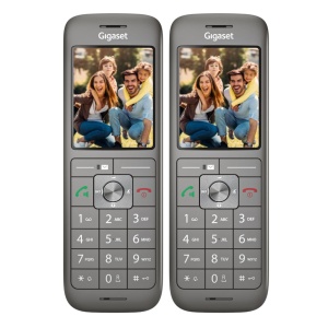 Telefon fara fir Gigaset CL660HX DUO, design modern, 2 mobilteile, culoare anthrazit-metallic