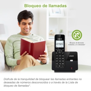 Telefon fara fir pentru seniori VTech CS2000, ecran iluminat, blocare apeluri, negru - Img 2