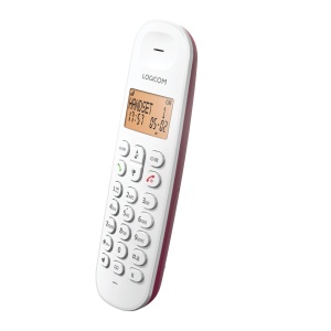 Telefon fix DECT Logicom ILOA 150, 4 linii, Freisprech, Culoare zmeura - Img 3
