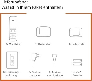 Telefon fix Gigaset Pure 120 Duo - 2 aparate, antracit, cu afisaj iluminat - Img 6