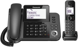 Telefon fix Panasonic KX-TGF310 design Candy-Bar culoare Negru