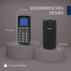 Telefon mobil Panasonic KX-TU110EXB Dual-SIM Negru cu functie SOS si tastatura mare - Img 6