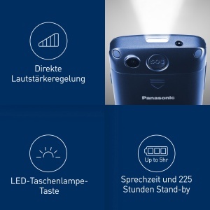 Telefon mobil Panasonic KX-TU110EXC Dual SIM SOS Tasta mare Albastru - Img 5