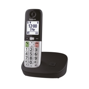 Telefon Panasonic KX-TGU410EXB Negru si Argintiu Display mare Compatibil cu aparate auditive