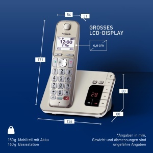 Telefon wireless Panasonic KX-TGE260GN cu functie de blocare apeluri si volum ridicat - Img 6